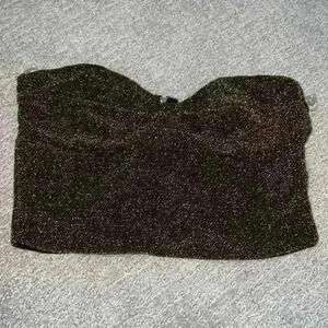 NWT GOLD GLITTER TUBE TOP